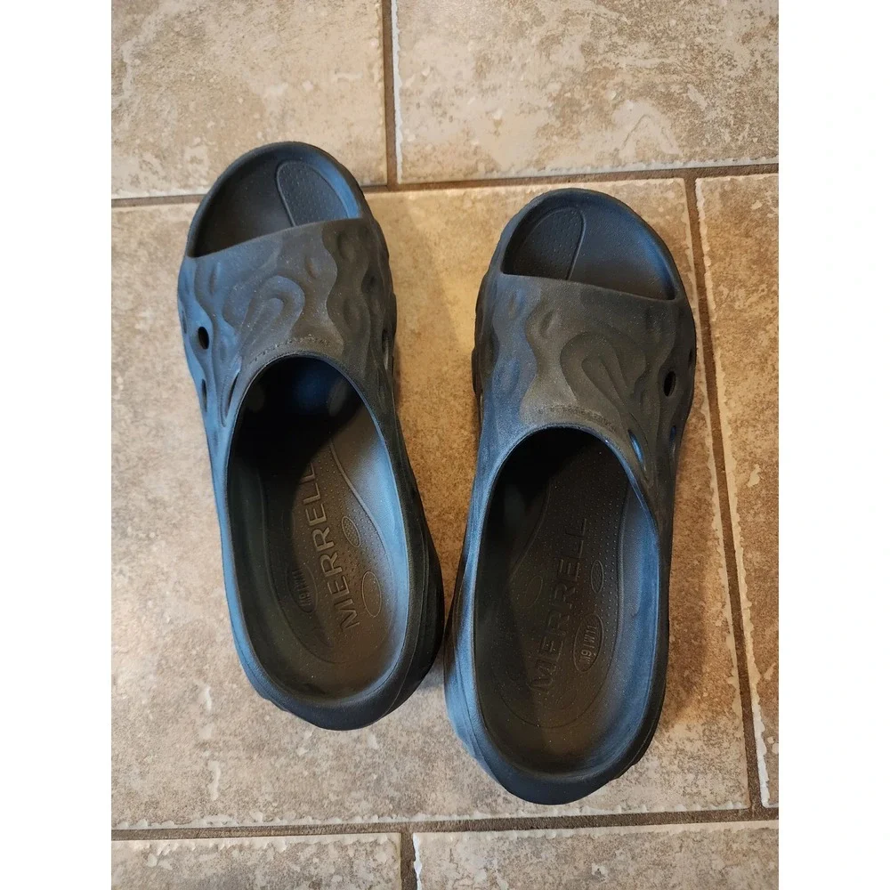 Merrell Hydro Slide Mens 9 Black Water Sandals Recovery Shoes J003661